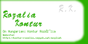 rozalia kontur business card